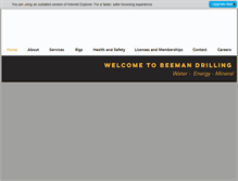 Tablet Screenshot of beemandrillingservices.com